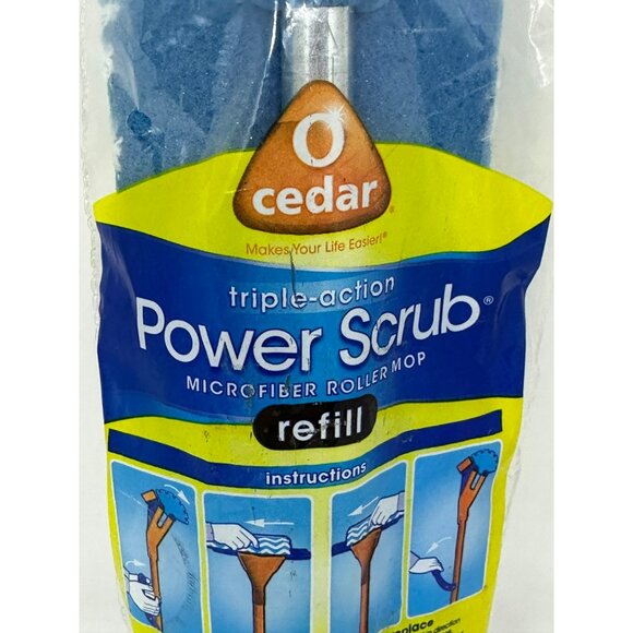 O-Cedar PowerScrub Microfiber Roller Mop Refill | Triple-Action Cleaning Head - Picture 5 of 6
